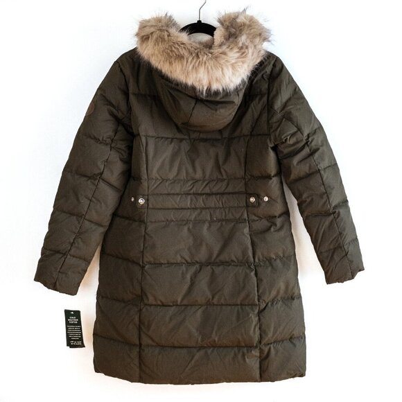 NWT Ralph Lauren Down Feather Faux Fur Hooded Parka Puffer Coat $330 - Size PM - Picture 3 of 7